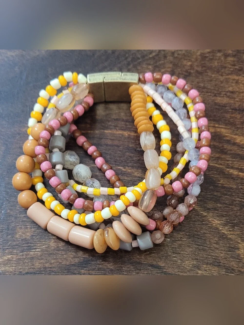 (12) PLUNDER Acrylic Stretch Bracelets With Clasp